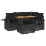 5-piece garden furniture set with black synthetic rattan cushions | Foro24|Onlineshop| Casa, Jardín y Más Foro24.es