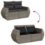 Garden sofa set with 5-piece synthetic rattan gray cushions | Foro24|Onlineshop| Casa, Jardín y Más Foro24.es