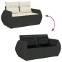 7-piece garden sofa set with black synthetic rattan cushions | Foro24|Onlineshop| Casa, Jardín y Más Foro24.es