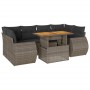 7-piece garden sofa set with gray synthetic rattan cushions | Foro24|Onlineshop| Casa, Jardín y Más Foro24.es