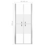 ESG shower door half frosted 101x190 cm by vidaXL, shower doors - Ref: Foro24-148791, Price: 186,92 €, Discount: %