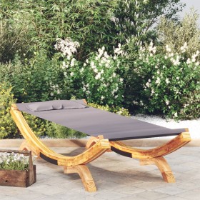 Lounger with anthracite gray curved wood canopy 100x188.5x44 cm by vidaXL, Outdoor beds - Ref: Foro24-313948, Price: 119,99 €...