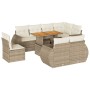 Gartensofa-Set mit 9-teiligen Kissen aus synthetischem Rattan in Beige. von , Gartensets - Ref: Foro24-3327278, Preis: 899,02...