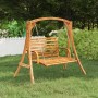 Solid curved wood swing with teak finish by vidaXL, Porch Swing Accessories - Ref: Foro24-313934, Price: 222,56 €, Discount: %