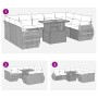 Garden sofa set with 10 pieces of synthetic gray rattan cushions | Foro24|Onlineshop| Casa, Jardín y Más Foro24.es