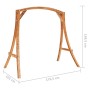 Solid curved wood swing with teak finish by vidaXL, Porch Swing Accessories - Ref: Foro24-313934, Price: 222,56 €, Discount: %