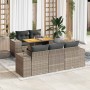 6-piece garden furniture set with gray synthetic rattan cushions by , Garden sets - Ref: Foro24-3327329, Price: 553,33 €, Dis...