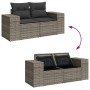 Gartenmöbel-Set 6-teilig mit grauen Polstern aus synthetischem Rattan von , Gartensets - Ref: Foro24-3327329, Preis: 553,33 €...