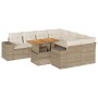 Gartensofa-Set mit 9-teiligen Kissen aus synthetischem Rattan in Beige. von , Gartensets - Ref: Foro24-3327355, Preis: 910,95...