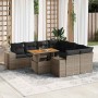 Garden sofa set with 9-piece synthetic rattan gray cushions | Foro24|Onlineshop| Casa, Jardín y Más Foro24.es