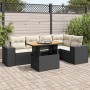 6-piece garden sofa set with black synthetic rattan cushions | Foro24|Onlineshop| Casa, Jardín y Más Foro24.es