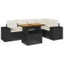 6-piece garden sofa set with black synthetic rattan cushions | Foro24|Onlineshop| Casa, Jardín y Más Foro24.es