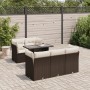 Set aus 6-teiligen Gartensofas und Kissen aus braunem Kunststoff-Rattan. | Foro24|Onlineshop| Casa, Jardín y Más Foro24.es