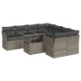 Garden sofa set with 9-piece synthetic rattan gray cushions | Foro24|Onlineshop| Casa, Jardín y Más Foro24.es