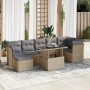 Garden sofa set with 8 pieces of synthetic beige rattan and cushions. | Foro24|Onlineshop| Casa, Jardín y Más Foro24.es