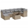 Garden sofa set with 8 pieces of synthetic beige rattan and cushions. | Foro24|Onlineshop| Casa, Jardín y Más Foro24.es