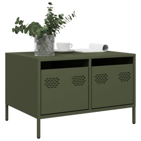 TV stand made of cold-rolled steel in olive