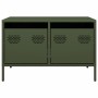 TV stand made of cold-rolled steel in olive green, measuring 68x50x43.5 cm. | Foro24|Onlineshop| Casa, Jardín y Más Foro24.es