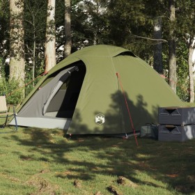 Igloo tent for 3 people, waterproof, olive green.