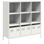 Aparador de acero blanco 101,5x39x103,5 cm de , Aparadores - Ref: Foro24-851393, Precio: 254,04 €, Descuento: %