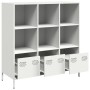 Aparador de acero blanco 101,5x39x103,5 cm de , Aparadores - Ref: Foro24-851393, Precio: 254,04 €, Descuento: %