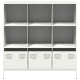 Aparador de acero blanco 101,5x39x103,5 cm de , Aparadores - Ref: Foro24-851393, Precio: 254,04 €, Descuento: %