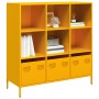 Aparador de acero amarillo mostaza 101,5x39x103,5 cm de , Aparadores - Ref: Foro24-851391, Precio: 254,04 €, Descuento: %