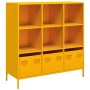 Mustard yellow steel sideboard 101.5x39x103.5 cm by , Sideboards - Ref: Foro24-851391, Price: 254,04 €, Discount: %