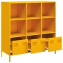 Mustard yellow steel sideboard 101.5x39x103.5 cm by , Sideboards - Ref: Foro24-851391, Price: 254,04 €, Discount: %