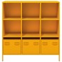 Mustard yellow steel sideboard 101.5x39x103.5 cm by , Sideboards - Ref: Foro24-851391, Price: 254,04 €, Discount: %