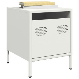 White steel bedside table 35x39x43.5 cm