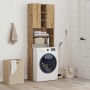 Washing machine cabinet oak artisan 64x25.5x190 cm by , Accessories for washing machines and dryers - Ref: Foro24-856650, Pri...