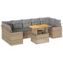 Garden sofa set with 8 pieces of synthetic beige rattan and cushions. | Foro24|Onlineshop| Casa, Jardín y Más Foro24.es