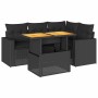 5-piece garden furniture set with black synthetic rattan cushions | Foro24|Onlineshop| Casa, Jardín y Más Foro24.es