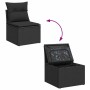 5-piece garden furniture set with black synthetic rattan cushions | Foro24|Onlineshop| Casa, Jardín y Más Foro24.es