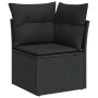 Gartensofa-Set und Kissen, 8-teilig, aus schwarzem Kunststoff-Rattan. von , Gartensets - Ref: Foro24-3327121, Preis: 649,03 €...