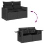 Gartensofa-Set und Kissen, 8-teilig, aus schwarzem Kunststoff-Rattan. von , Gartensets - Ref: Foro24-3327121, Preis: 649,03 €...