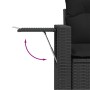 Garden sofa set with 8 pieces of black synthetic rattan and cushions. by , Garden sets - Ref: Foro24-3327121, Price: 649,03 €...