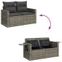 6-piece garden furniture set with gray synthetic rattan cushions | Foro24|Onlineshop| Casa, Jardín y Más Foro24.es