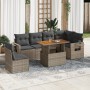 7-piece garden sofa set with gray synthetic rattan cushions | Foro24|Onlineshop| Casa, Jardín y Más Foro24.es