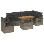 7-piece garden sofa set with gray synthetic rattan cushions | Foro24|Onlineshop| Casa, Jardín y Más Foro24.es