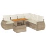 Garden set with 7 pieces of sofas and beige synthetic rattan cushions. | Foro24|Onlineshop| Casa, Jardín y Más Foro24.es