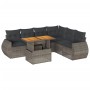 7-piece garden sofa set with gray synthetic rattan cushions | Foro24|Onlineshop| Casa, Jardín y Más Foro24.es