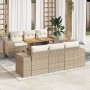 Set sofás de jardín 7 piezas y cojines ratán sintético beige de , Conjuntos de jardín - Ref: Foro24-3327334, Precio: 708,79 €...