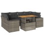 7-piece garden sofa set with gray synthetic rattan cushions | Foro24|Onlineshop| Casa, Jardín y Más Foro24.es