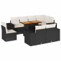 Garden sofa set with 9-piece black synthetic rattan cushions | Foro24|Onlineshop| Casa, Jardín y Más Foro24.es