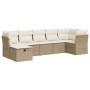 Garden set with 7 pieces of sofas and beige synthetic rattan cushions. | Foro24|Onlineshop| Casa, Jardín y Más Foro24.es