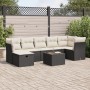 Garden sofa set with 8 pieces of black synthetic rattan and cushions. | Foro24|Onlineshop| Casa, Jardín y Más Foro24.es