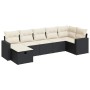 7-piece garden sofa set with black synthetic rattan cushions | Foro24|Onlineshop| Casa, Jardín y Más Foro24.es