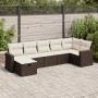 7-piece garden sofa set with brown PE rattan cushions by , Garden sets - Ref: Foro24-3325409, Price: 443,61 €, Discount: %